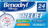 Benadryl Allergy Relief - 24 Capsules