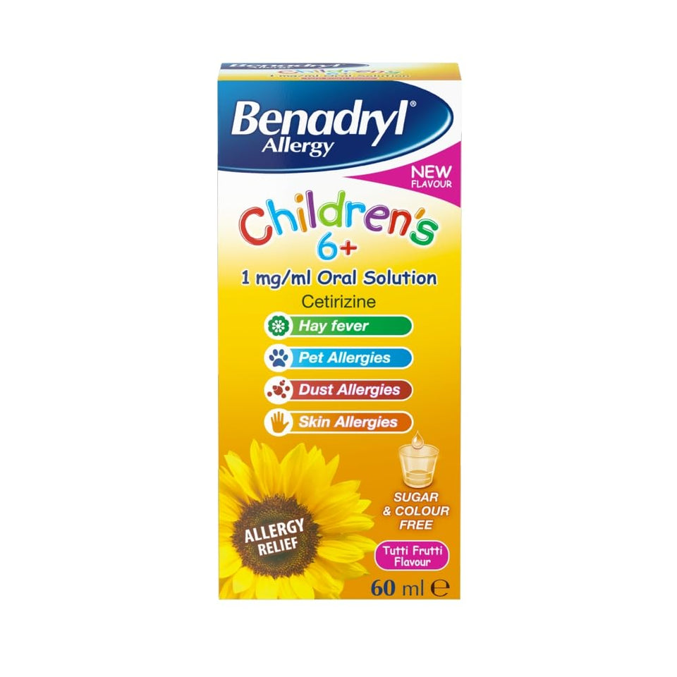 Benadryl Kids Tutti Frutti 60ml (6+  Years)