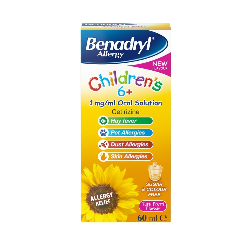 Benadryl Kids Tutti Frutti 60ml (6+  Years)