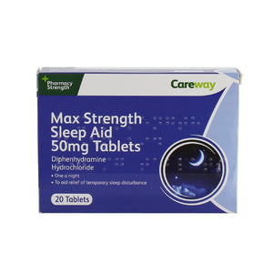 Careway Max Strength Sleep Aid 50mg Tablets 20s