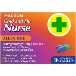 Cold and Flu Nurse All in One Capsules Pack of 16
