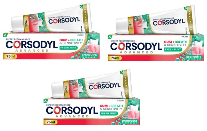 Corsodyl Gum+ Breath & Sensitivity Toothpaste 75ml - Fresh Mint3