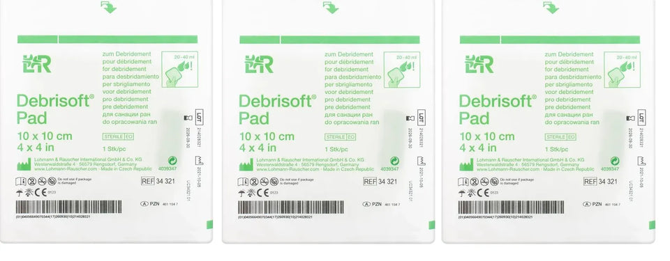 Debrisoft Debridement Pads / Dressings – 10cm x 10cm 1