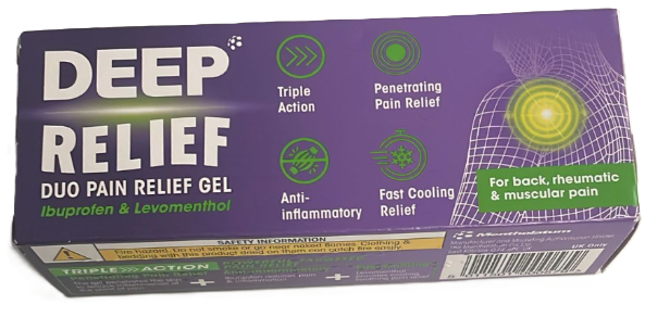 Deep Relief Duo Pain Relief Gel – Ibuprofen & Levomenthol  