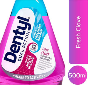 Dentyl Dual Action Fresh Clove CPC Mouthwash 500ml