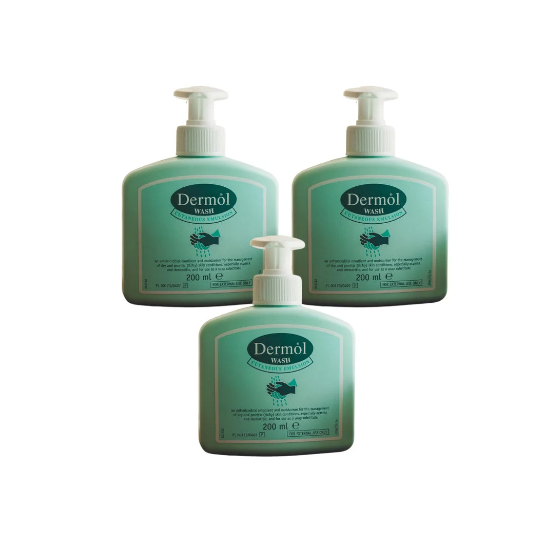 Dermol Wash - 200ml - 3 Pack