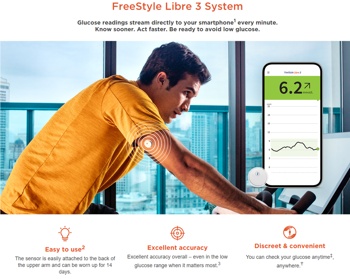 FreeStyle Libre 3 Sensor – 1 Kit - The worlds smallest sensor (Triple