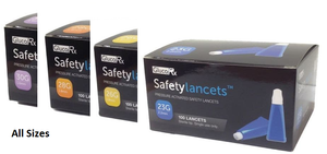 GlucoRx Safety Lancets (23G-26G-28G-30G)