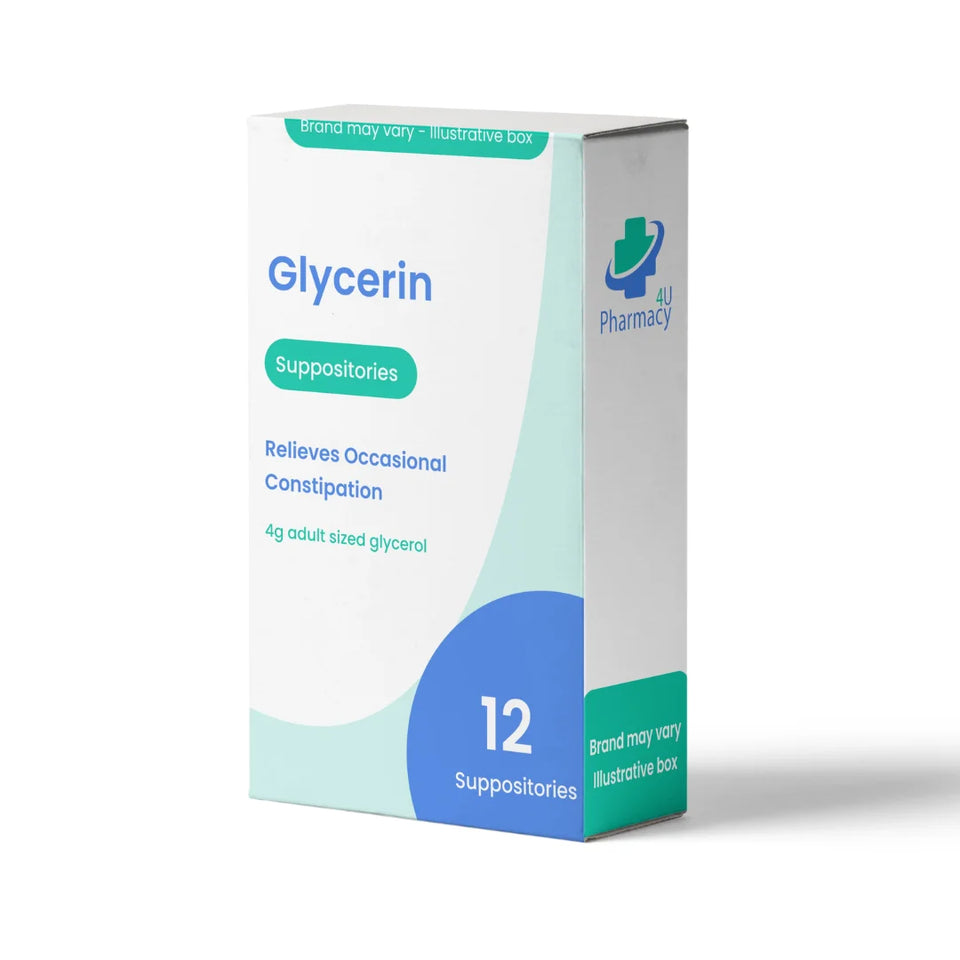 Glycerin 4g For Constipation Adults Size – 12 Suppositories (Brand May Vary)