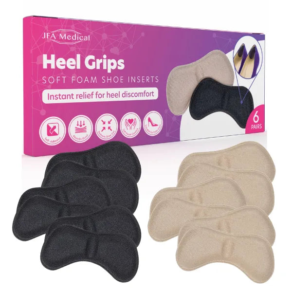 Heel Grips Soft Foam Relief for Heel Discomfort (6 Pairs)