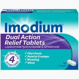 Imodium Dual Action Relief - 12 Tablets