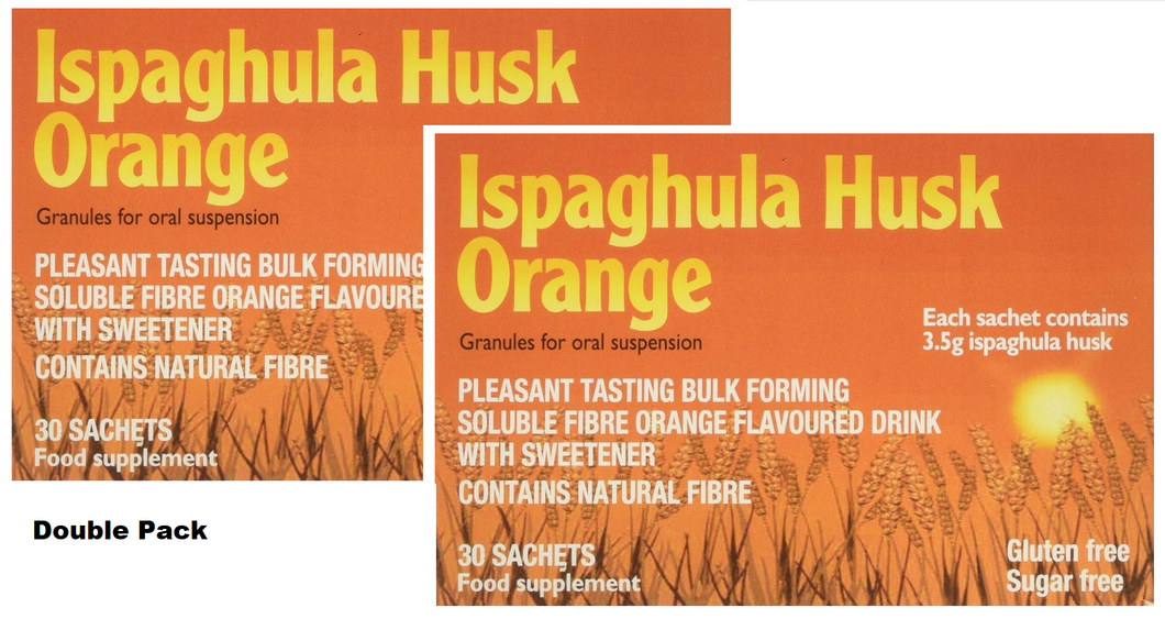 Ispaghula Husk Orange 30 Sachets Double Pack - Fibre Supplement