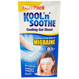 Kool 'n' Soothe Migraine Soft Gel Sheets - Trial Pack of 2 ( Cooling Relief for Headaches - No Refrigeration Required) 