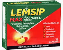 Lemsip Max Cold & Flu Capsules 16s