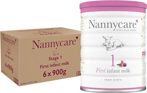 Nannycare Stage 1 Goats Milk Baby Milk/Formula 900g x 6 Tins