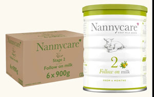 Nannycare Stage 2 Goats Milk Baby Milk/Formula 900g x 6 Tins