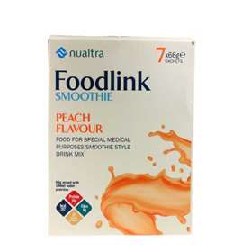 Nualtra Foodlink Smoothie Peach Flavour 7 x 66g Sachets (Smoothie Peach)
