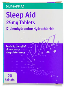 Numark Night- Time Sleep Aid 25mg Tablets 20