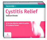 Numark Cystitis Relief – 6 Sachets (Sodium Citrate, Cranberry Flavour)