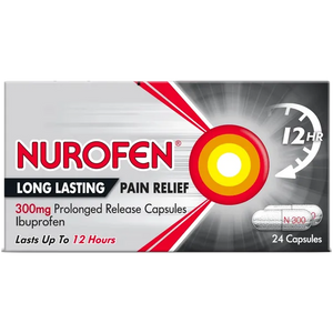 Nurofen Long Lasting Pain Relief 300mg 24 SR Capsules