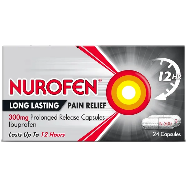 Nurofen Long Lasting Pain Relief 300mg 24 SR Capsules