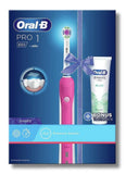 Oral B Pro Series 1 3D White Pink Toothbrush+Case