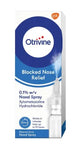 Otrivine Blocked Nose Relief Adult Cold & Flu Nasal Spray 0.1% – Metered Dose