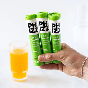 Phizz Mango 3-in-1 Hydration, Electrolytes And Vitamins Effervescent, 20 Tablets (3 Pack)