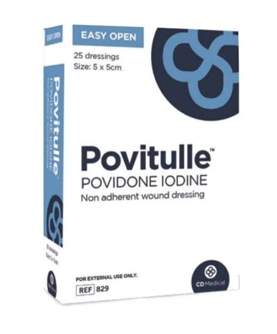 Povitulle Non-Adherent Wound Dressings 5cm X 5cm X 25