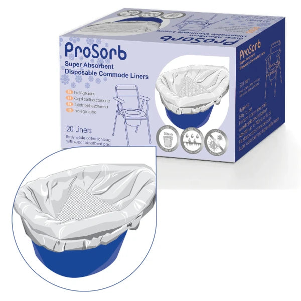 Prosorb Super Absorbent Disposable Commode/bed pan Liners
