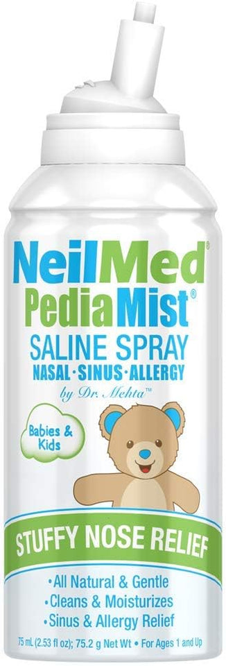 Neilmed PediaMist Saline Spray 75ml | Stuffy Nose Relief For Babies & Kids