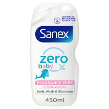 Sanex Zero% Baby Bath Foam & Shampoo 450ml
