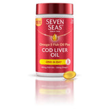 Seven Seas Cod Liver Oil One-A-Day Omega-3 Fish Oil & Vitamin D, 120 Capsules,1