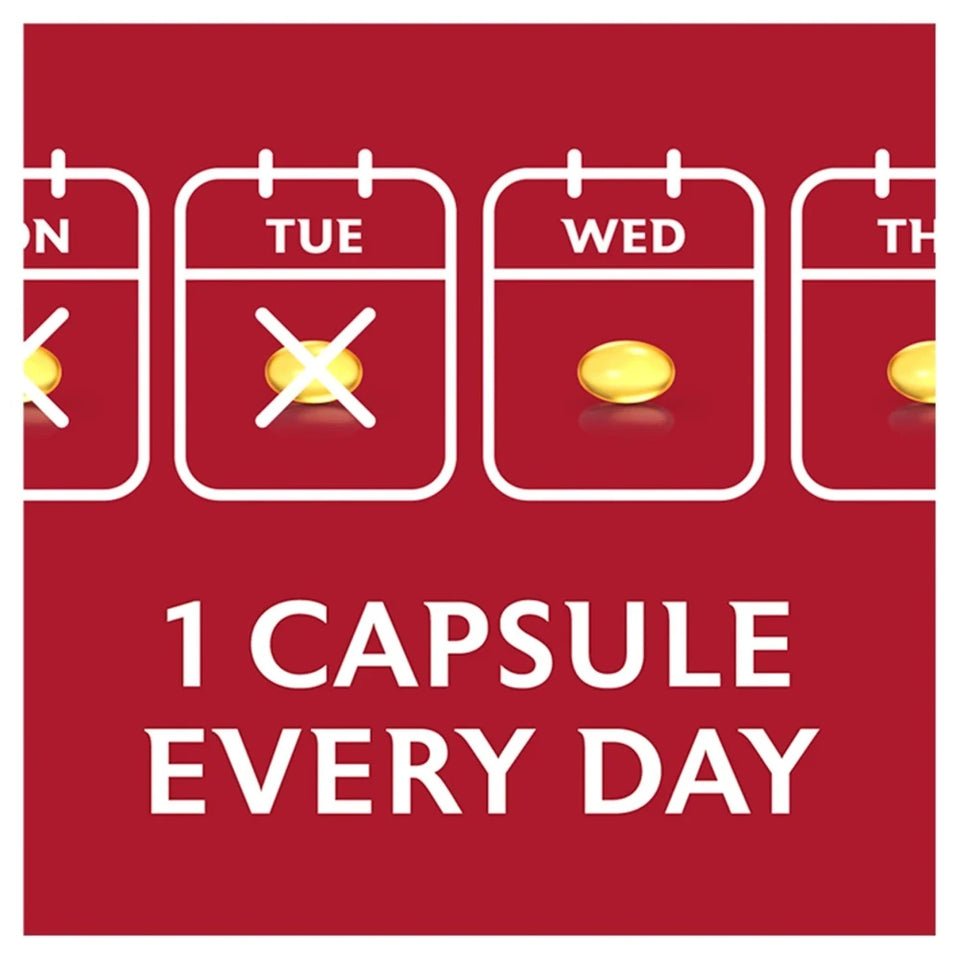 Seven Seas Cod Liver Oil One-A-Day Omega-3 Fish Oil & Vitamin D, 120 Capsules,5