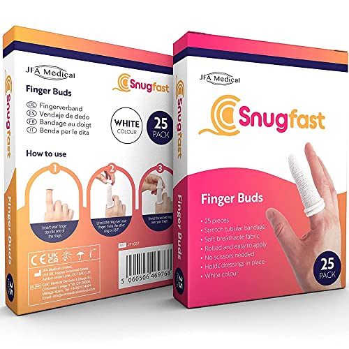 Snugfast White Finger Cots Buddies Tubular Bandage Dressings