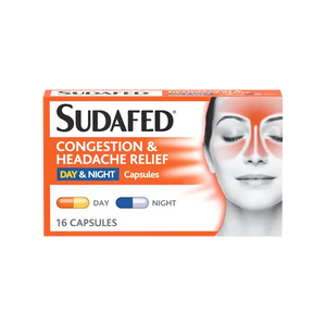 Sudafed Congestion & Headache Day & Night Capsules Pack of 16