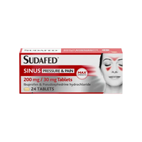 Sudafed Sinus Pressure & Pain Tablets Pack of 24