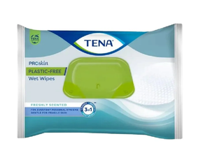 TENA ProSkin Plastic-Free Wet Wipes Pack of 48