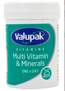 Valupak Multi Vitamin & Minerals 25 Tablets