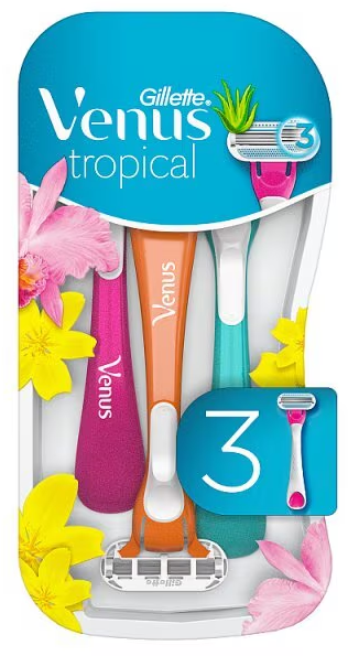 Venus Tropical Disposable Razors 3 Pack