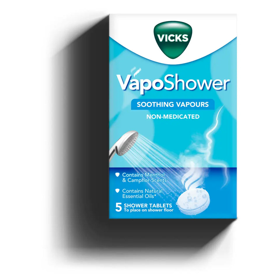 Vicks VapoShower Tablets with Menthol & Camphor – Soothing Vapours (5 Tablets)