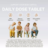 Vitamin D3 200IU & Calcium 500mg Chewable Daily Tablets Orange 100s