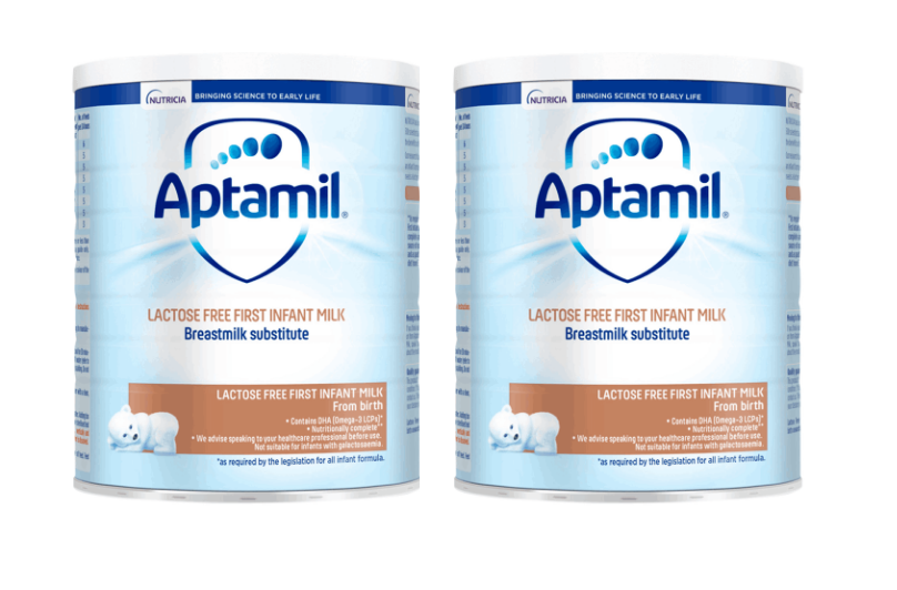 Aptamil Lactose Free Baby Milk Formula from Birth 400g double pack