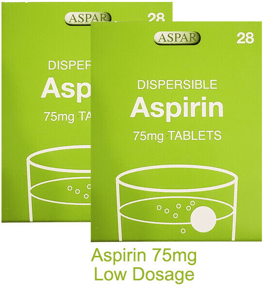 Aspirin 75mg - 28 tablets