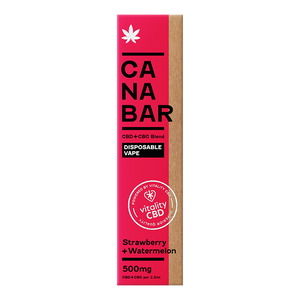 Canabar Disposable Vape Strawberry + Watermelon CANABAR™ Disposable CBD Vape Device 500mg CBD + CBG
