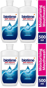 Biotene Dry Mouth Care Oral Rinse Fresh Mint - 500ml (4 Pack)