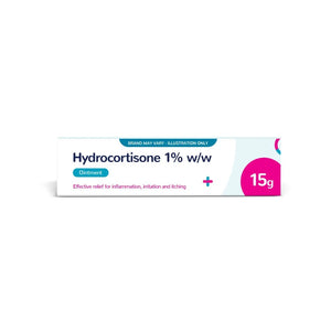 Hydrocortisone 1% w/w Ointment – 15g Bite, Sting and Itch Relief (Brand May Vary)