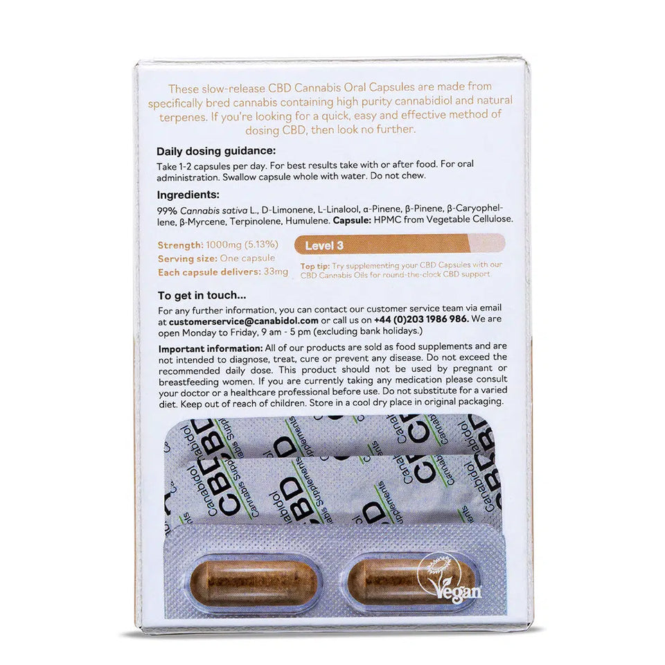 CBD Oral Capsules 1000mg x 30