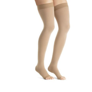 JOBST® Opaque Class 1 Thigh Hold Up with Sensitive Topband (Open Toe) Standard Petite