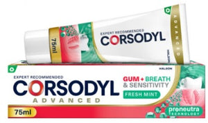 Corsodyl Gum+ Breath & Sensitivity Toothpaste 75ml
